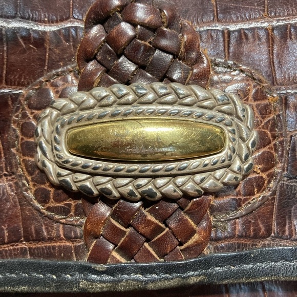 Vintage Brighton Stamped Leather Crossbody Bag - Picture 6 of 8